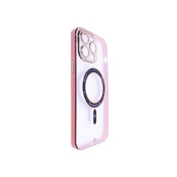 Capa Magnética com Lente de Câmara Série Q para Apple iPhone 14 Pro Max Rosa Capa Magnética com Lente de Câmara Série Q para Apple iPhone 14 Pro Max Rosa